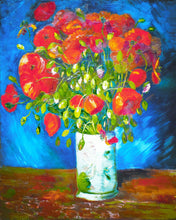 Laden Sie das Bild in den Galerie-Viewer, Diamond Painting – Vase mit rotem Klatschmohn – Van Gogh | Figured'Art