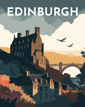 Laden Sie das Bild in den Galerie-Viewer, Malen nach Zahlen – Reiseposter Edinburgh