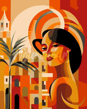 Laden Sie das Bild in den Galerie-Viewer, Malen nach Zahlen Figured'Art – Art-Deco-Frau in Kuba