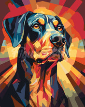 Laden Sie das Bild in den Galerie-Viewer, Malen nach Zahlen Figured'Art – Art-Deco-Hund