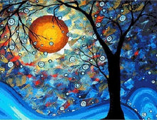 Laden Sie das Bild in den Galerie-Viewer, Malen nach Zahlen für Erwachsene | Baum und Vollmond | Figured'Art