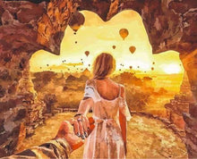 Laden Sie das Bild in den Galerie-Viewer, Malen nach Zahlen für Erwachsene | Romantischer Spaziergang Ägypten | Figured'Art