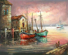 Laden Sie das Bild in den Galerie-Viewer, Malen nach Zahlen für Erwachsene | Fischerboote im Hafen | Figured'Art
