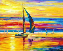 Laden Sie das Bild in den Galerie-Viewer, Malen nach Zahlen für Erwachsene | Meeresufer und Sonnenuntergang | Figured'Art