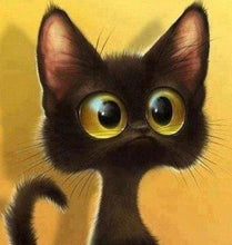 Laden Sie das Bild in den Galerie-Viewer, Diamond Painting – Überraschte Katze – 40 x 50 cm auf Keilrahmen gespannt | Figured'Art