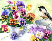 Laden Sie das Bild in den Galerie-Viewer, Diamond Painting – Gedanke und kleiner Vogel