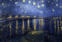 Laden Sie das Bild in den Galerie-Viewer, Diamond Painting – Van Gogh – Sternennacht über der Rhone – 40 x 50 cm auf Keilrahmen gespannt | Figured'Art