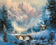 Laden Sie das Bild in den Galerie-Viewer, Malen nach Zahlen für Erwachsene | Hütte im Schnee | Figured'Art