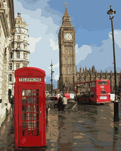 Laden Sie das Bild in den Galerie-Viewer, Malen nach Zahlen für Erwachsene | Telefonzelle in London | Figured'Art