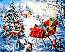 Laden Sie das Bild in den Galerie-Viewer, Malen nach Zahlen für Erwachsene | Hirsche und Weihnachtsgeschenke | Figured'Art