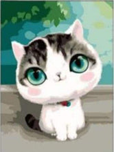 Laden Sie das Bild in den Galerie-Viewer, Malen nach Zahlen für Erwachsene | Katze mit blauen Augen | Figured'Art