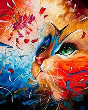 Laden Sie das Bild in den Galerie-Viewer, Malen nach Zahlen für Erwachsene | Farbige Katze | Figured'Art