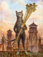 Laden Sie das Bild in den Galerie-Viewer, Malen nach Zahlen für Erwachsene | Katze und Vogelhäuschen | Figured'Art