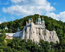 Laden Sie das Bild in den Galerie-Viewer, Malen nach Zahlen für Erwachsene | Schloss auf Felsen | Figured'Art