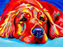 Laden Sie das Bild in den Galerie-Viewer, Malen nach Zahlen für Erwachsene | Roter Hund auf dem Boden | Figured'Art