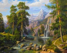 Laden Sie das Bild in den Galerie-Viewer, Malen nach Zahlen für Erwachsene | Wasserfälle im Wald | Figured'Art