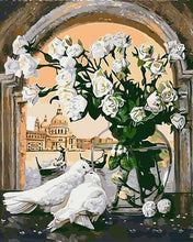 Laden Sie das Bild in den Galerie-Viewer, Malen nach Zahlen für Erwachsene | Friedenstauben | Figured'Art