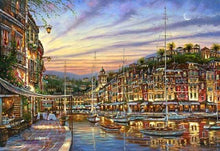 Laden Sie das Bild in den Galerie-Viewer, Malen nach Zahlen für Erwachsene | Sonnenuntergang in La Marina | Figured'Art