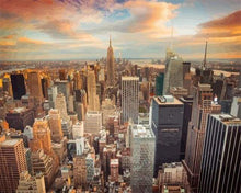 Laden Sie das Bild in den Galerie-Viewer, Malen nach Zahlen für Erwachsene | Sonnenuntergang über New York | Figured'Art