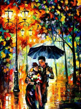 Laden Sie das Bild in den Galerie-Viewer, Malen nach Zahlen für Erwachsene | Romantisches Paar im Regen | Figured'Art