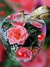 Laden Sie das Bild in den Galerie-Viewer, Diamond Painting, Apfel und Rose