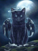 Laden Sie das Bild in den Galerie-Viewer, Diamond Painting, Schwarze Katzen-Engel