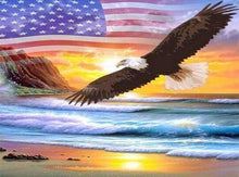 Laden Sie das Bild in den Galerie-Viewer, Diamond Painting, Adler USA Flagge