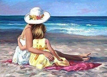 Laden Sie das Bild in den Galerie-Viewer, Diamond Painting, Familie auf dem Strand