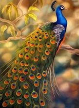 Laden Sie das Bild in den Galerie-Viewer, Diamond Painting, Blauer Pfau