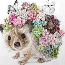 Laden Sie das Bild in den Galerie-Viewer, Diamond Painting, Igel und Blumen