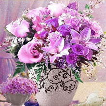 Laden Sie das Bild in den Galerie-Viewer, Diamond Painting, Violette Blumen