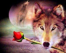 Laden Sie das Bild in den Galerie-Viewer, Diamond Painting, Romantischer Wolf