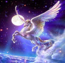 Laden Sie das Bild in den Galerie-Viewer, Diamond Painting, Einhorn und Mond