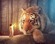 Laden Sie das Bild in den Galerie-Viewer, Diamond Painting, Frau und Tiger