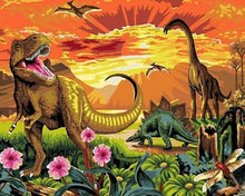 Laden Sie das Bild in den Galerie-Viewer, Malen nach Zahlen für Erwachsene | Dinosaurier | Figured'Art