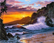Laden Sie das Bild in den Galerie-Viewer, Malen nach Zahlen für Erwachsene | Klippe und Wellen | Figured'Art