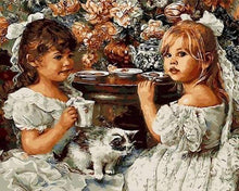 Laden Sie das Bild in den Galerie-Viewer, Malen nach Zahlen für Erwachsene | Tee trinkende Mädchen | Figured'Art