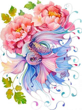 Laden Sie das Bild in den Galerie-Viewer, Malen nach Zahlen für Erwachsene | Blumen und Fische | Figured'Art