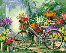 Laden Sie das Bild in den Galerie-Viewer, Malen nach Zahlen für Erwachsene | Blumen und Fahrräder | Figured'Art