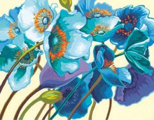 Laden Sie das Bild in den Galerie-Viewer, Malen nach Zahlen für Erwachsene | Schöne blaue Blumen | Figured'Art