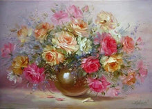 Laden Sie das Bild in den Galerie-Viewer, Malen nach Zahlen für Erwachsene | Schöne romantische Blumen | Figured'Art