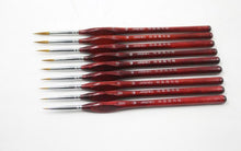 Laden Sie das Bild in den Galerie-Viewer, accessoires | Kit de 9 pinceaux multi-tailles en bois rouge | autre | Figured’Art