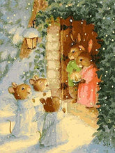 Laden Sie das Bild in den Galerie-Viewer, Malen nach Zahlen für Erwachsene | Weihnachtskaninchen | Figured'Art