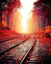 Laden Sie das Bild in den Galerie-Viewer, Malen nach Zahlen für Erwachsene | Schienen im Herbst | Figured'Art