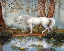 Laden Sie das Bild in den Galerie-Viewer, Malen nach Zahlen für Erwachsene | Einhorn im Wald | Figured'Art