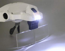Laden Sie das Bild in den Galerie-Viewer, Brillenlupe mit LED Lampe