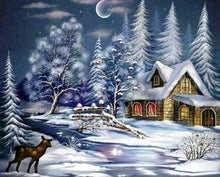 Laden Sie das Bild in den Galerie-Viewer, Malen nach Zahlen für Erwachsene | Haus im Schnee | Figured'Art