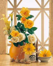 Laden Sie das Bild in den Galerie-Viewer, Malen nach Zahlen für Erwachsene | Gänseblümchen und Rosen | Figured'Art