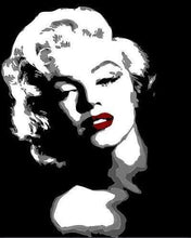 Laden Sie das Bild in den Galerie-Viewer, Malen nach Zahlen für Erwachsene | Monroe in schwarz und weiß | Figured'Art