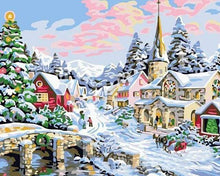 Laden Sie das Bild in den Galerie-Viewer, Malen nach Zahlen für Erwachsene | Weihnachtsschnee | Figured'Art